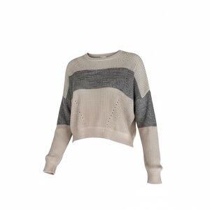 GARAGE L 4 Blush Pink Gray Cropped Dolman Sleeve Ribbed Sweater R $45